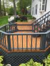 Country Club Deck After Using Flood's CWF Cedar Stain & SW Super Paint Semigloss Enamel On Railings